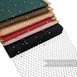 Petershams Millinery Supplies diamante veiling in various colors with clear rhinestones for wedding hats and fascinators