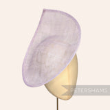 Petershams Millinery Supplies Diana pointed scallop sinamay fascinator hat base in lilac