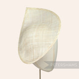 Petershams Millinery Supplies Diana 31cm natural sinamay pointed scallop fascinator hat base
