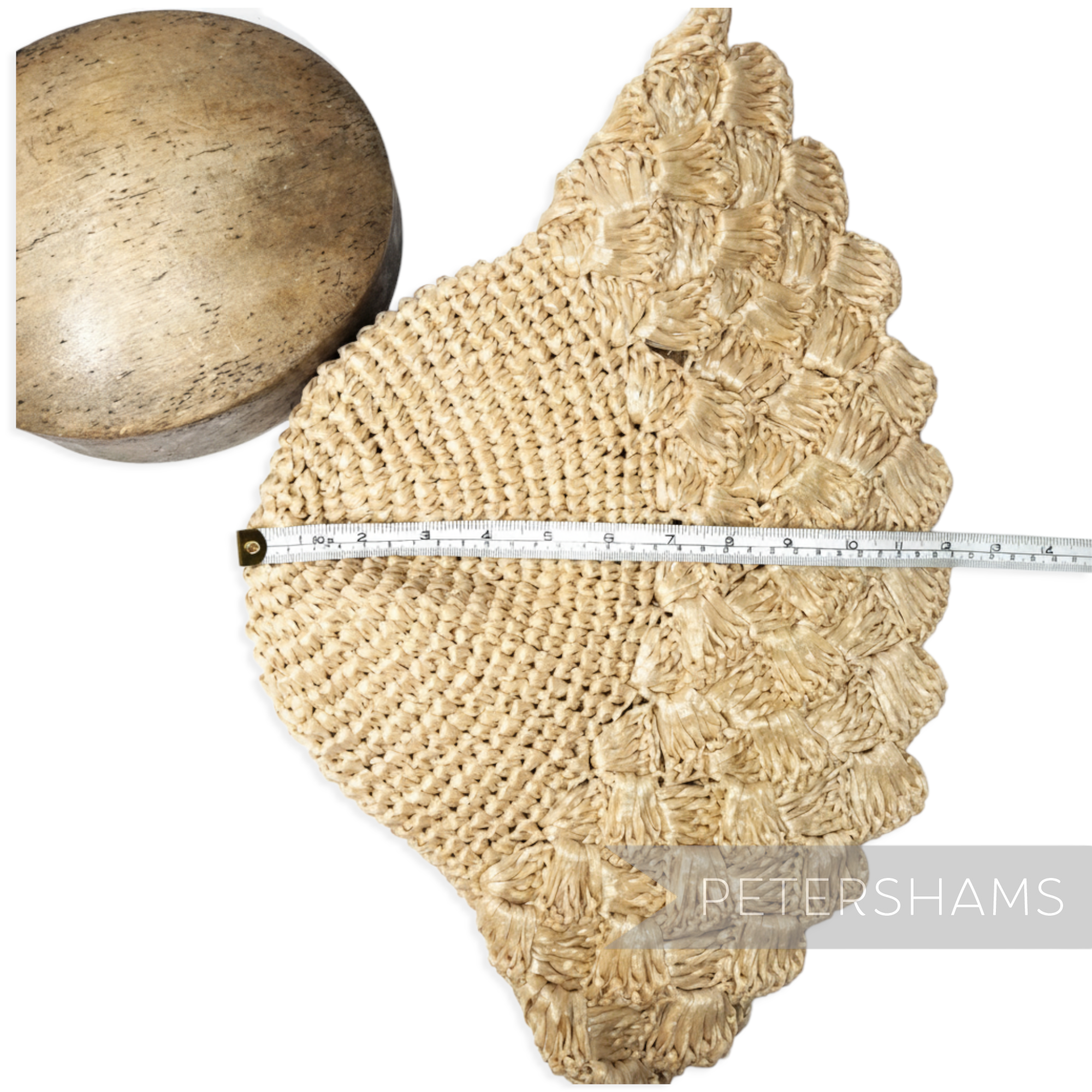 Petershams Millinery Supplies faux straw capeline with a scalloped edge
