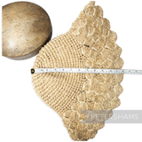 Petershams Millinery Supplies faux straw capeline with a scalloped edge