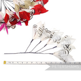 Petershams Millinery Supplies extra large lady amherst and goose feather hat mount with five wired stems