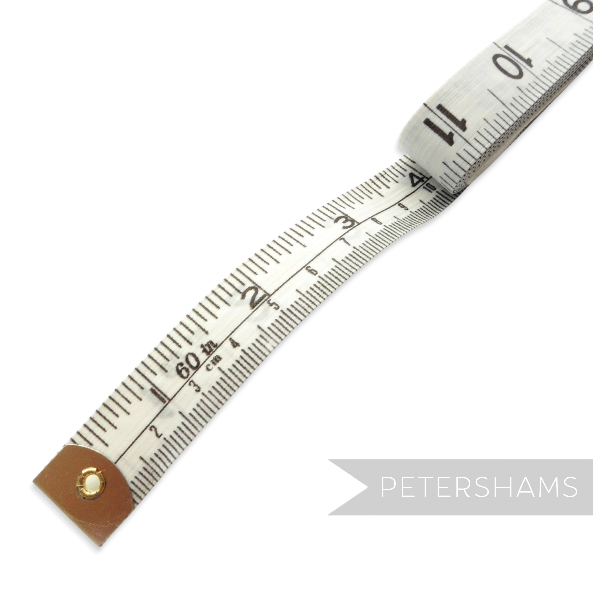 Petershams Millinery Supplies 60 inch fiberglass tape measure with imperial and metric markings