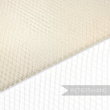 Petershams Millinery Supplies fine weave veiling with 5mm diamonds and scalloped edge for wedding veils and hats