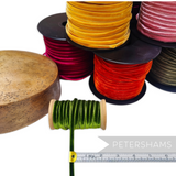 Petershams Millinery Supplies 7mm French velvet ribbon spools in various colors