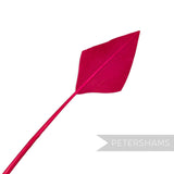 Petershams Millinery Supplies vibrant fuchsia arrowhead turkey quill feather for hat and fascinator decoration