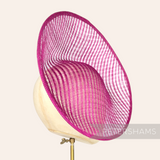 Petershams Millinery Supplies Amanda cerise pink lattice weave sinamay fascinator hat base