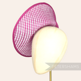 Petershams Millinery Supplies Amanda pink lattice weave sinamay fascinator base