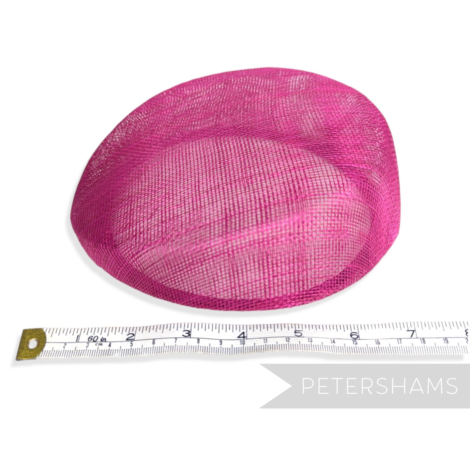Petershams Millinery Supplies Betty sloped fuchsia sinamay pillbox fascinator hat base