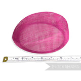 Petershams Millinery Supplies Betty sloped fuchsia sinamay pillbox fascinator hat base
