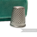 Petershams Millinery Supplies vintage German steel thimble with dimpled texture for sewing and millinery work