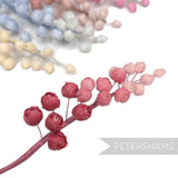 Petershams Millinery Supplies Giselle mini silk wired rosebud hat mount in pink shades on a flexible stem