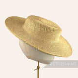 Petershams Millinery Supplies gold polybraid boater fascinator hat base