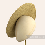 Petershams Millinery Supplies gold polybraid cartwheel fascinator hat base