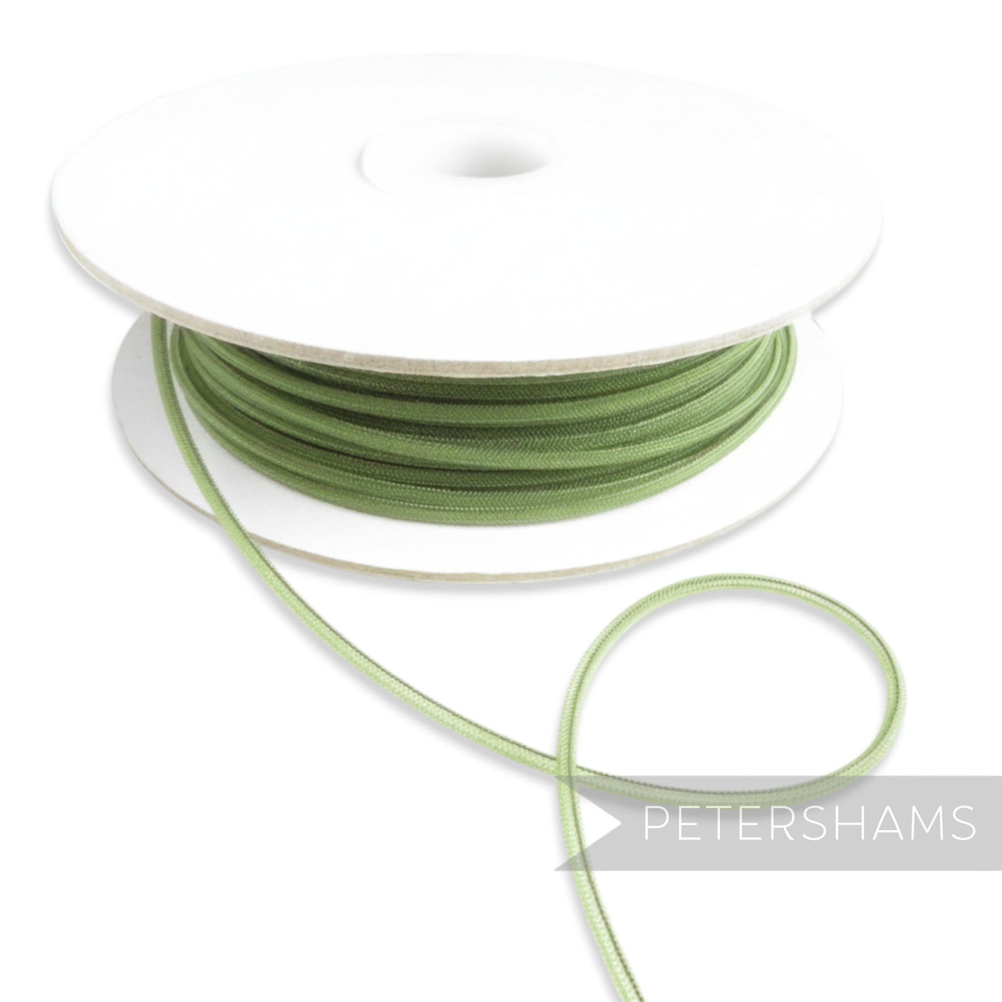 Petershams Millinery Supplies light green 2.5mm tubular crinoline cord for headbands and shaping