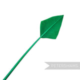 Petershams Millinery Supplies emerald green arrowhead turkey quill feather for hat and fascinator decoration