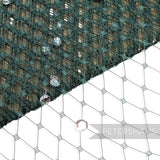 Petershams Millinery Supplies dark green diamond veiling with clear acrylic diamante rhinestones for fascinators