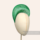 Petershams Millinery Supplies emerald green sinamay halo crown fascinator hat base