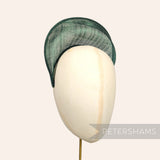 Petershams Millinery Supplies bottle green sinamay halo crown fascinator hat base
