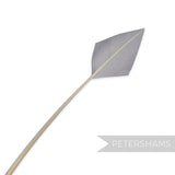 Petershams Millinery Supplies grey arrowhead turkey quill feather for hat and fascinator decoration
