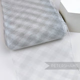 Petershams Millinery Supplies 15cm wide pale grey crinoline with a subtle checker pattern for fascinator making