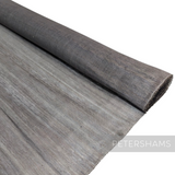 Petershams Millinery Supplies fine grey polyester abaca fabric roll with a silk-like sheen and woven texture