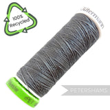 Petershams Millinery Supplies grey Gutermann 100% recycled rPET polyester sewing thread on a 100m spool