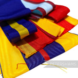 Petershams Millinery Supplies lucky dip bundle of assorted colourful grosgrain ribbon remnants for craft projects.