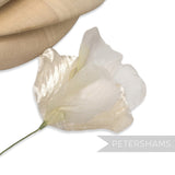Petershams Millinery Supplies vintage Hanabira wired silk and velvet flower petals in cream for hat making