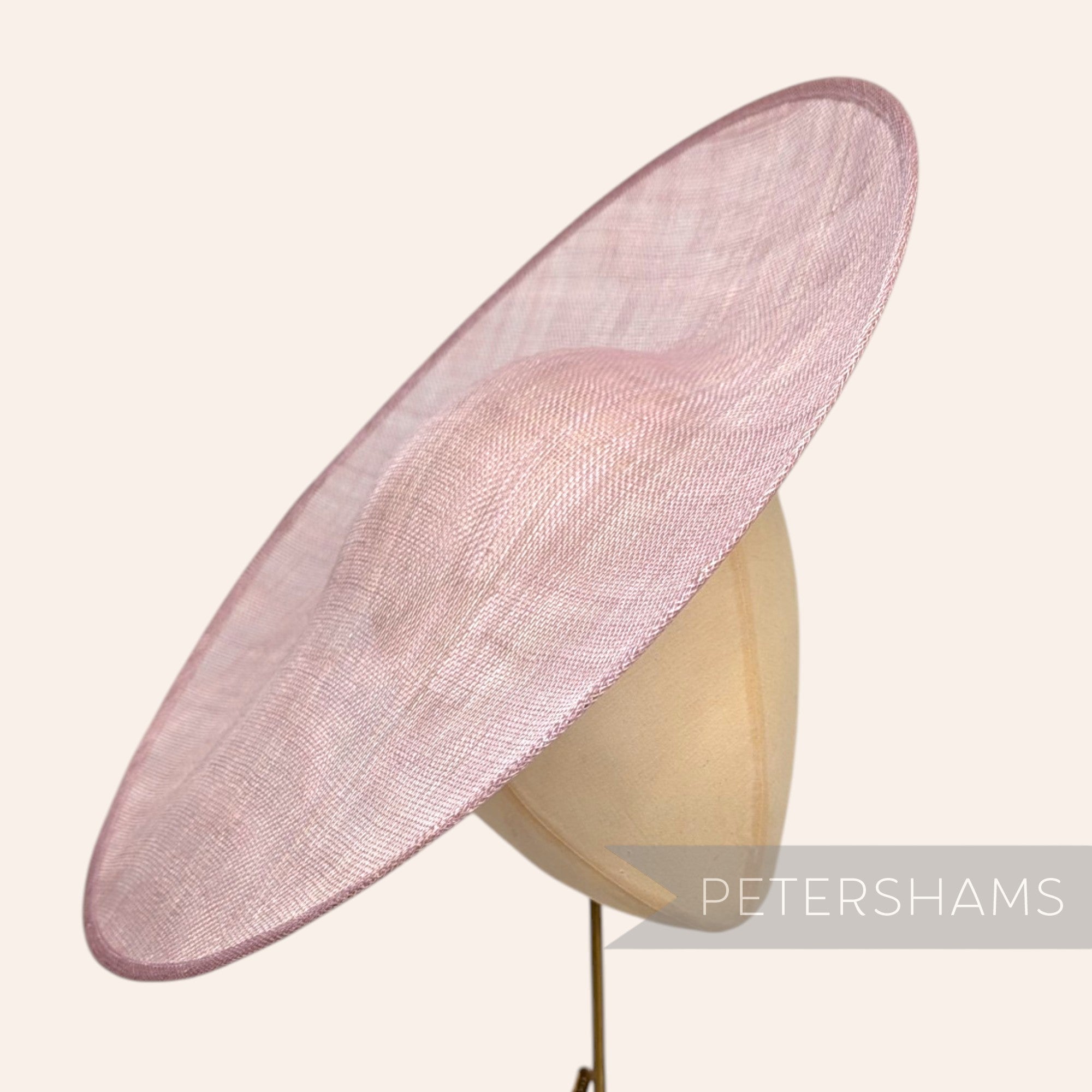 Petershams Millinery Supplies Catherine XL sloped heather sinamay fascinator hat base
