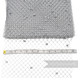 Petershams Millinery Supplies ice grey English Merry Widow veiling with chenille dots and 30cm width measurement