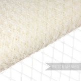 Petershams Millinery Supplies 18 inch wide ivory diamond pattern birdcage veiling for wedding hats and fascinators