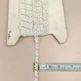 Petershams Millinery Supplies vintage 8mm ivory cotton guipure lace trim with club and swag pattern on a spool