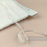 Petershams Millinery Supplies vintage 6mm ivory cotton guipure lace trim with a delicate doughnut pattern