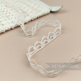Petershams Millinery Supplies vintage 16mm ivory guipure lace trim with a delicate double swag design