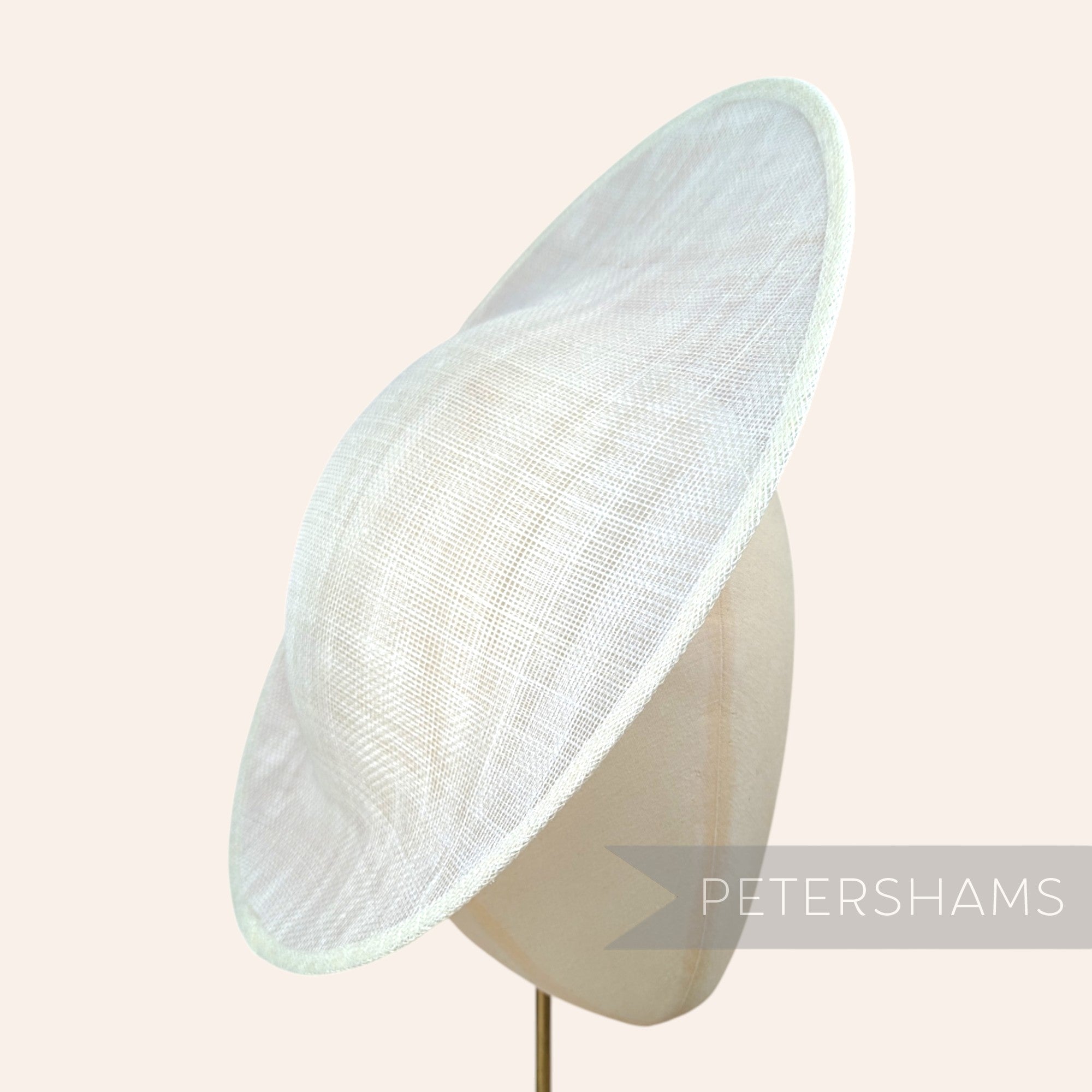 Petershams Millinery Supplies ivory oval sinamay fascinator hat base