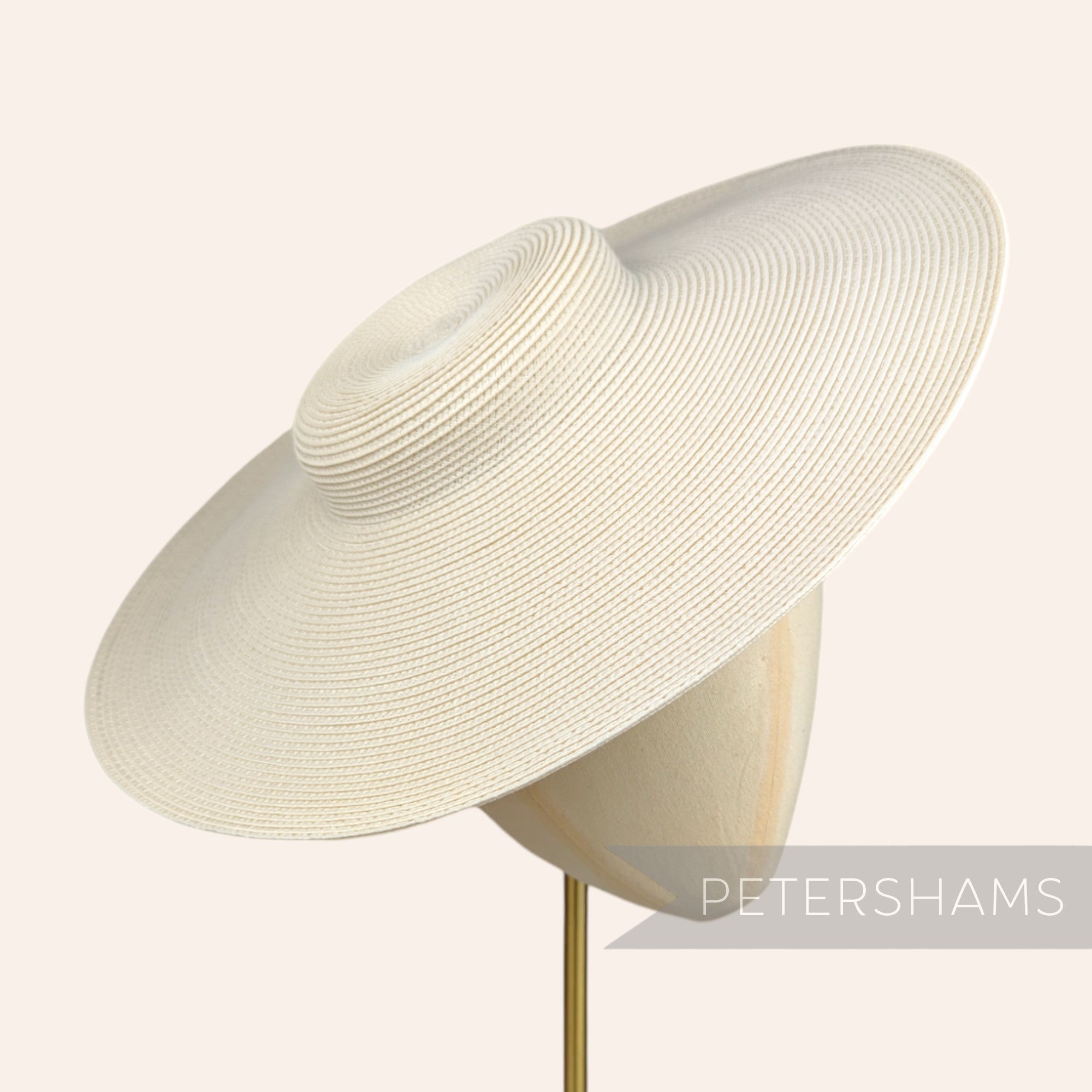 Petershams Millinery Supplies ivory polybraid cartwheel fascinator hat base