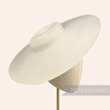 Petershams Millinery Supplies ivory polybraid cartwheel fascinator hat base