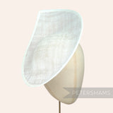 Petershams Millinery Supplies Diana ivory sinamay fascinator hat base with a pointed scallop edge