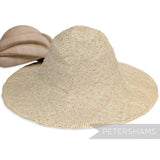 Petershams Millinery Supplies knotted ramie straw capeline hat body in butter yellow with textured stitch detail.