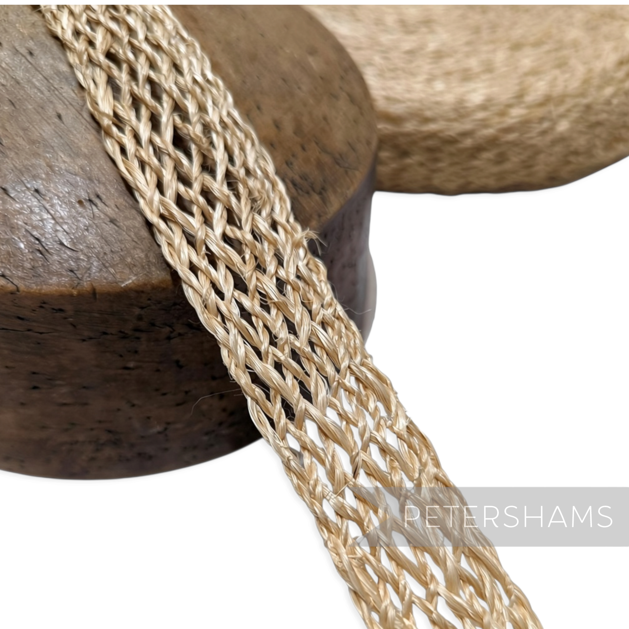 Petershams Millinery Supplies 4cm lattice weave jute braid trim for hat making and millinery projects