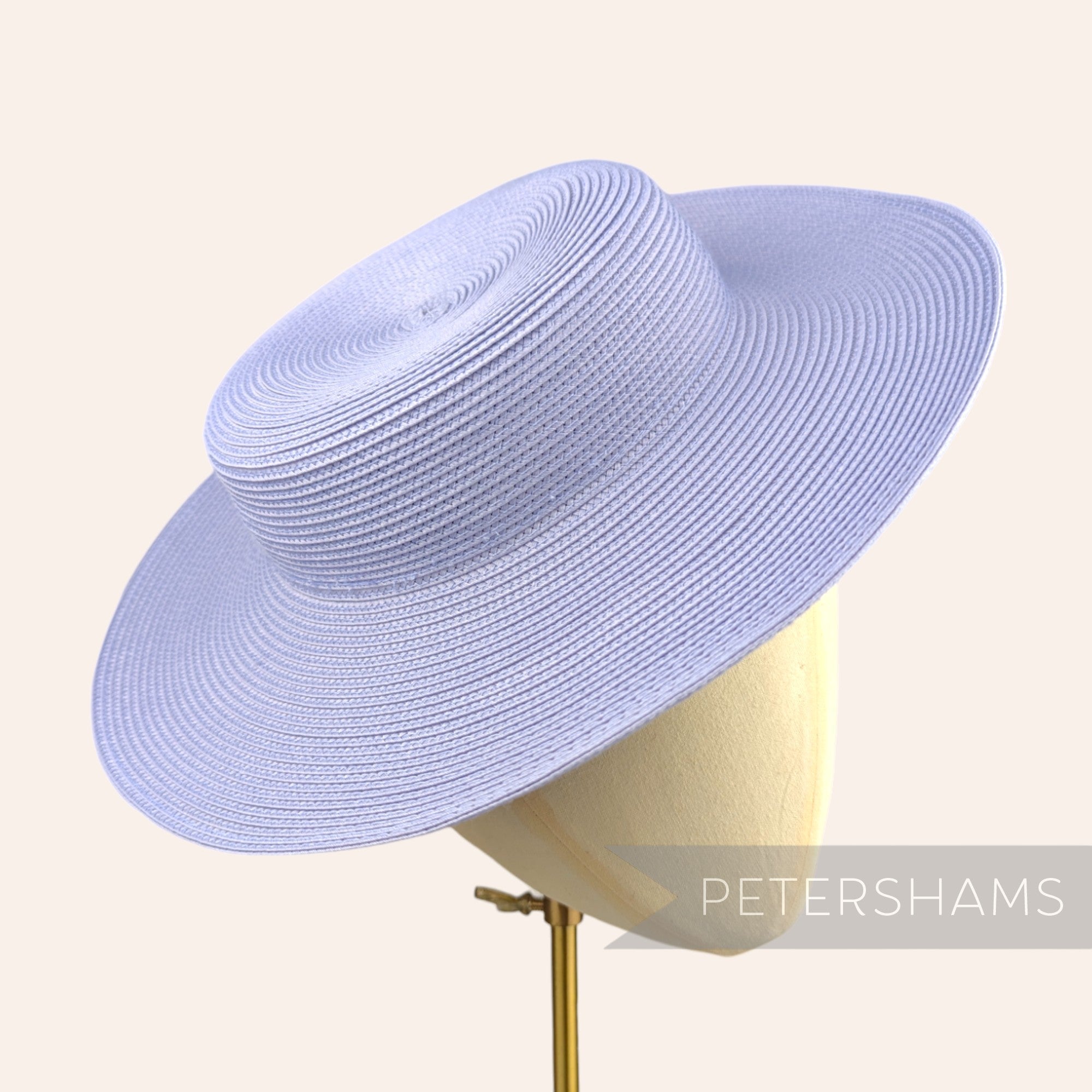 Petershams Millinery Supplies periwinkle polybraid boater fascinator hat base