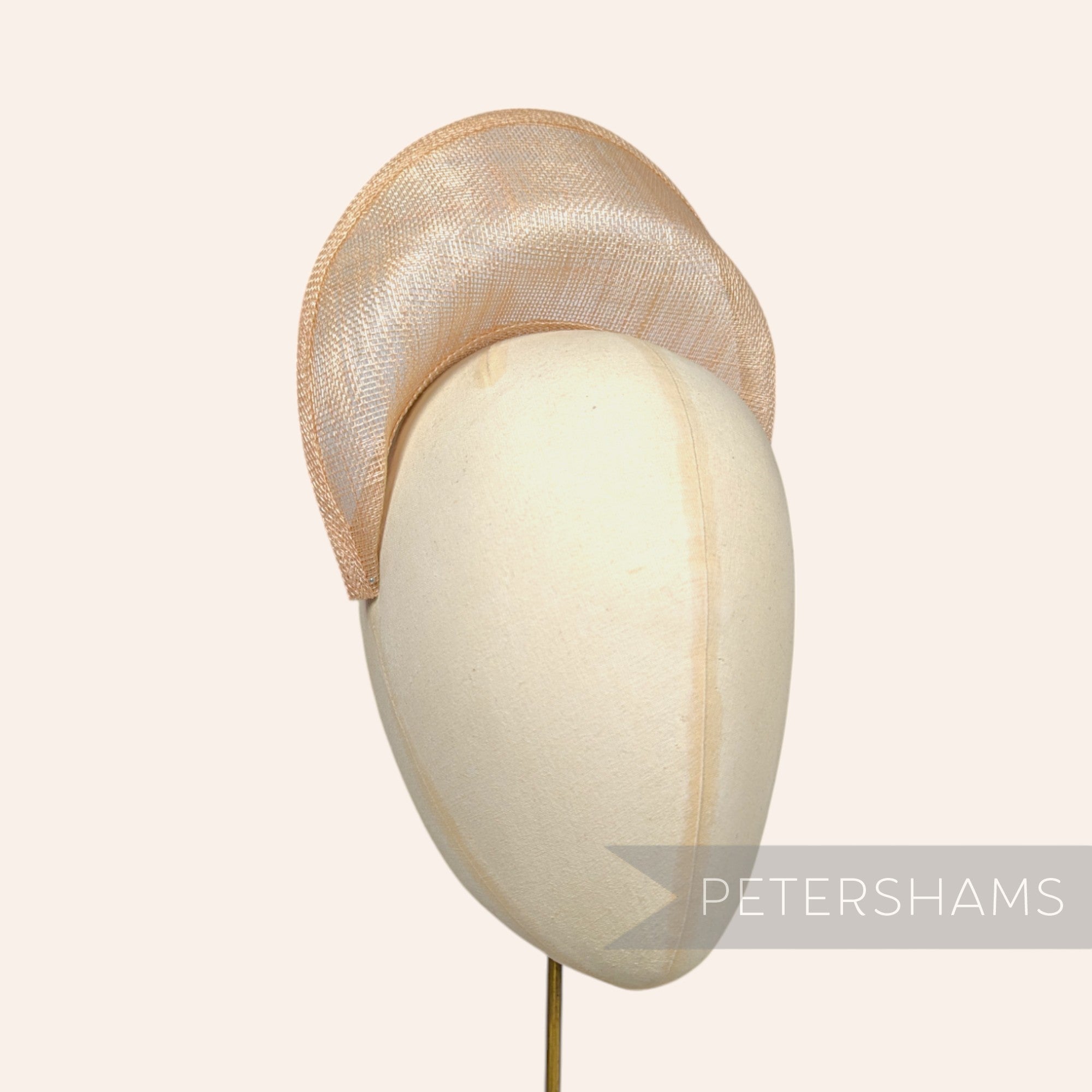 Petershams Millinery Supplies beige sinamay halo crown fascinator hat base