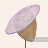 Petershams Millinery Supplies large lilac round sinamay fascinator hat base