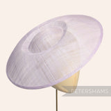 Petershams Millinery Supplies Charlotte 35cm extra large lilac sinamay saucer fascinator hat base