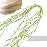 Petershams Millinery Supplies vintage lime green rolled cotton organdie flower tails for millinery trim