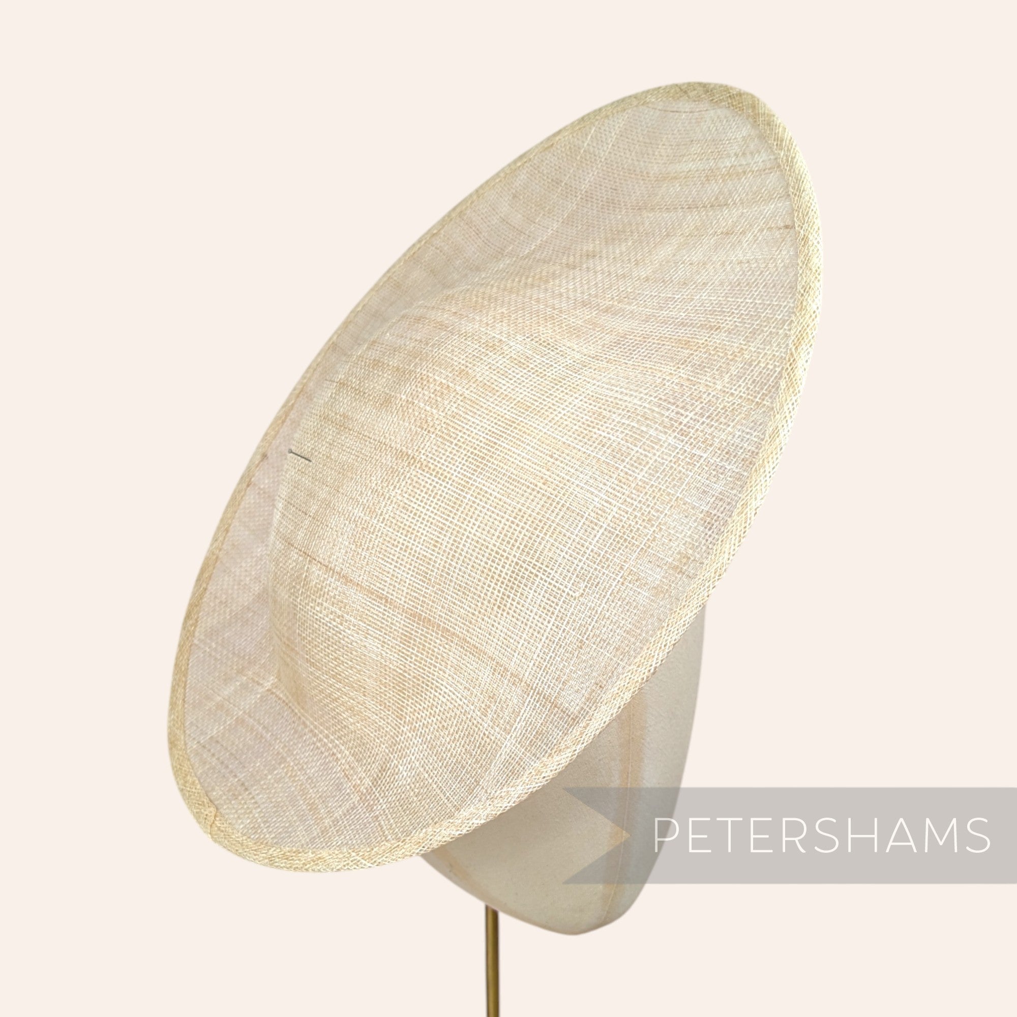 Petershams Millinery Supplies Maggie large oval natural sinamay fascinator hat base
