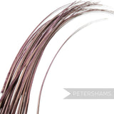 Petershams Millinery Supplies long dusky pink stripped ostrich quill feather for hat making and millinery projects