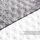 Petershams Millinery Supplies Melinda vintage slate blue veiling with intricate dotty patterned weave
