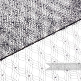 Petershams Millinery Supplies Melinda slate blue vintage veiling with intricate dotty patterned weave